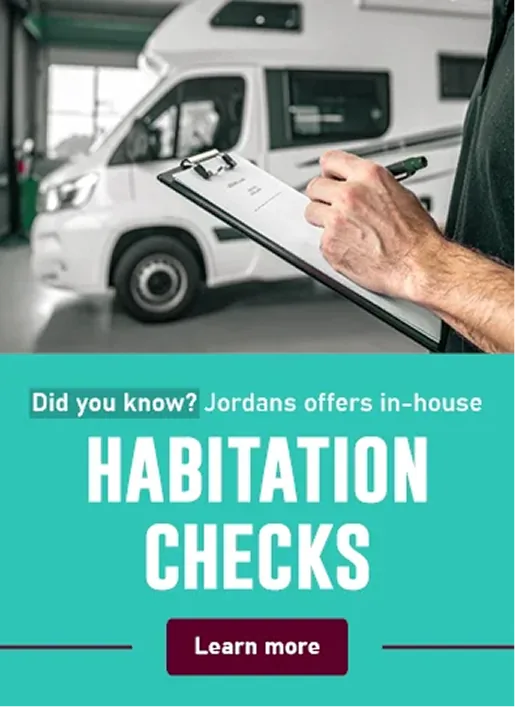 Habitation checks available at Jordans Leisure
