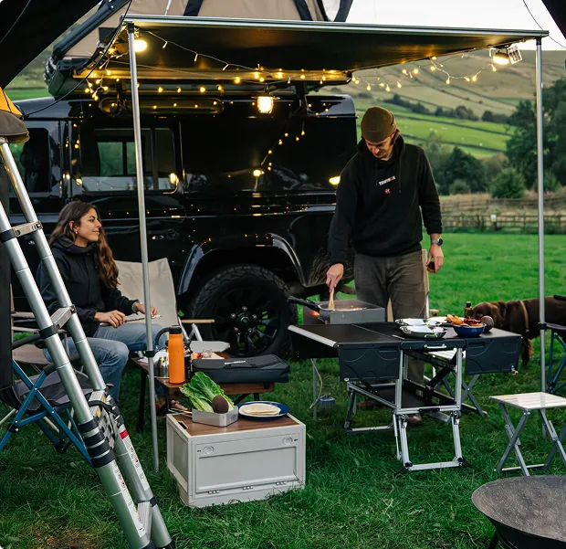 TentBox accessories and camping setup