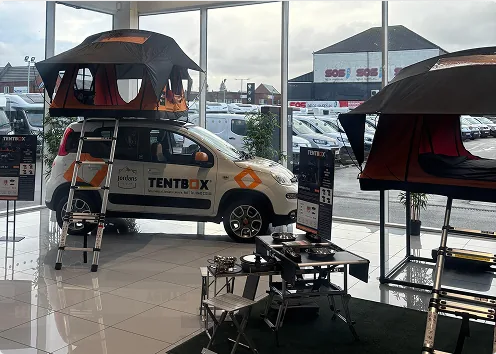 TentBox display at Jordans Leisure